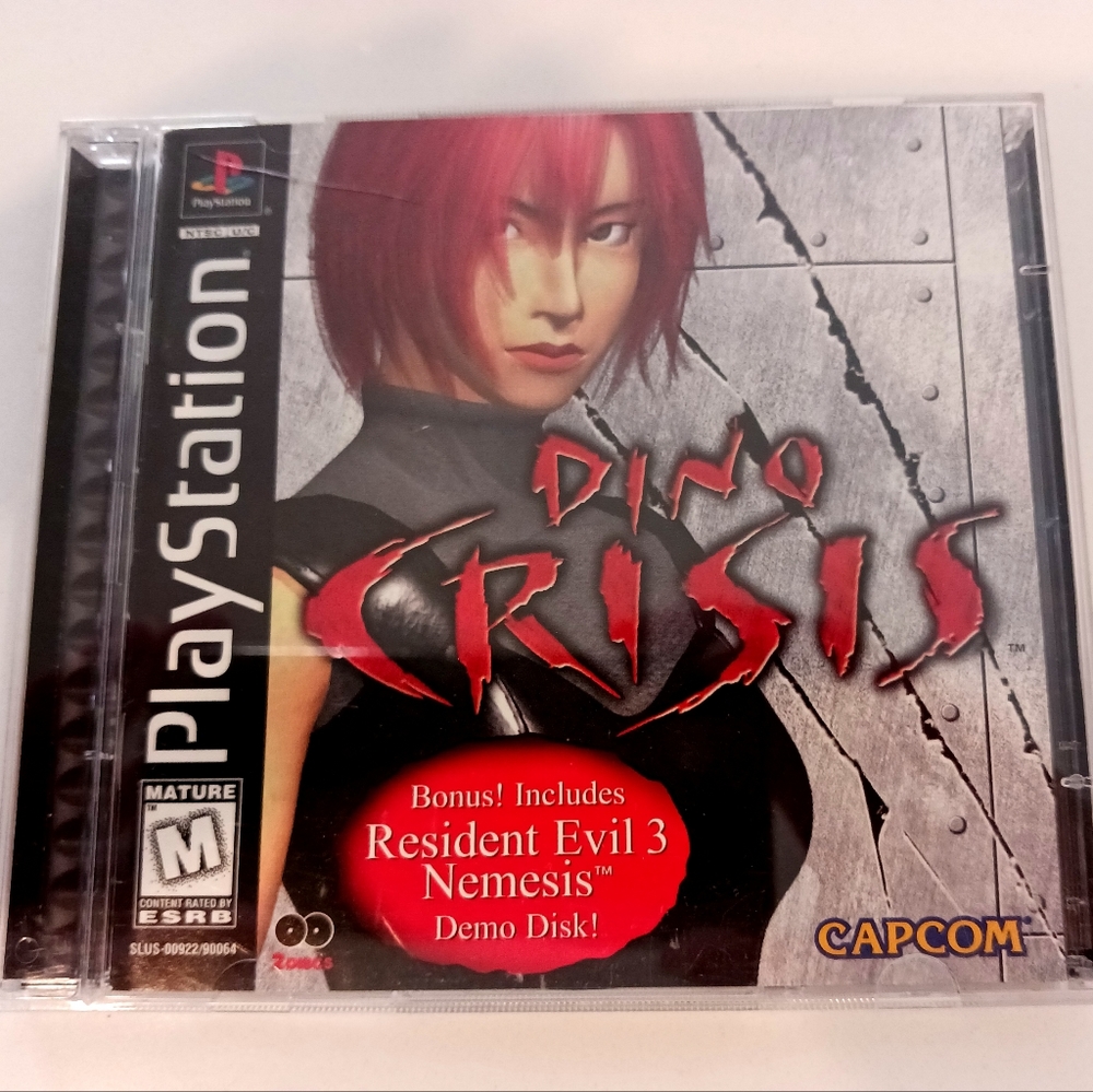 Dino Crisis 1 With Demo Disc and Dino Crisis 2 PS1 BLACK LABEL.